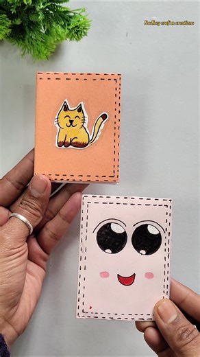 Cute DIY Mini Notebook 📒| No Glue #papercraft #shortvedio #diy #shortsfeed #viralshorts