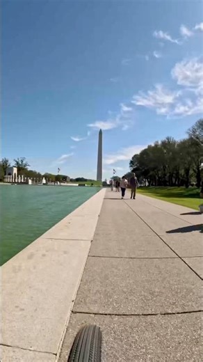 Take a ride around the Lincoln Memorial Reflecting Pool 🚴‍♂️ #gopro