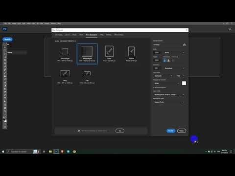 how to crate new Document in adobe photoshop