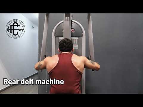 Rear delt machine