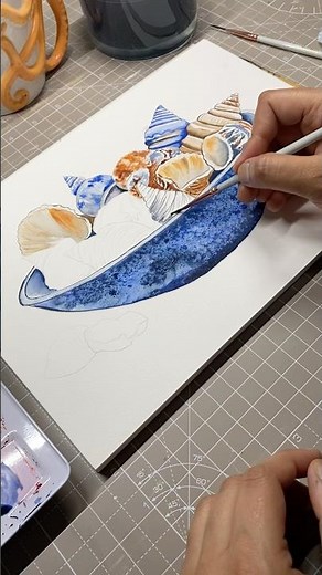 Sea Salt Texture in Watercolor?! 🧂🐚💙