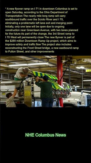 A new flyover ramp on I-71 in downtown Columbus is set to open Saturday, according to the Ohio Depar