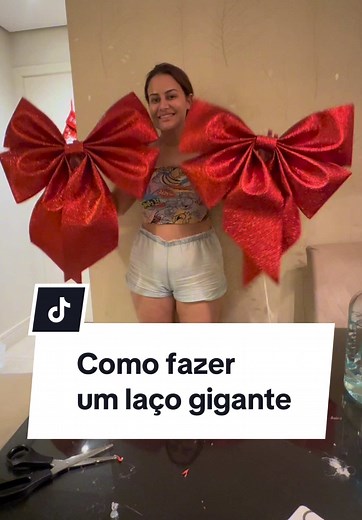 Como Fazer um Laço Gigante de EVA para Decoração Natalina