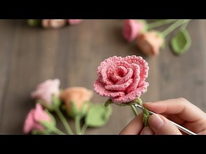 3D Crochet Rose Bouquet Tutorial | Realistic & Elegant Flowers for Beginners