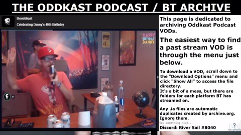 Oddkast / BT VOD archive | vol. 1/2 [up to 03/02/21]