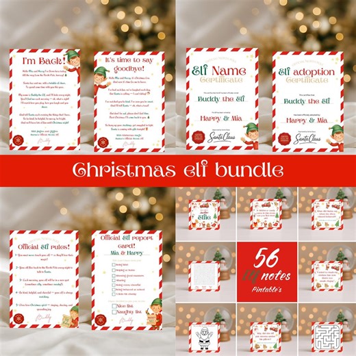 Christmas Elf Bundle, Editable Printable Pack, Christmas Elf Templates & Ideas, Instant Download - Etsy UK