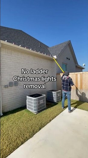 How to remove Christmas lights without a ladder
