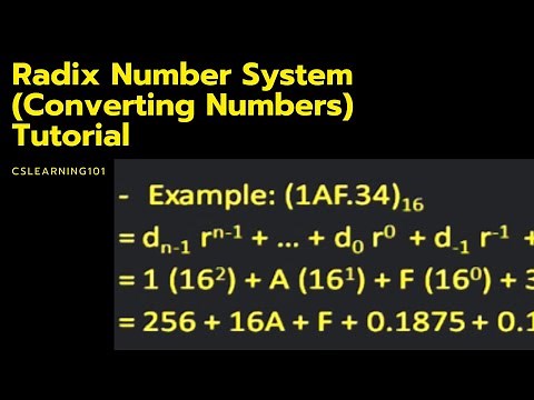 Radix Number System (Converting Numbers) Tutorial