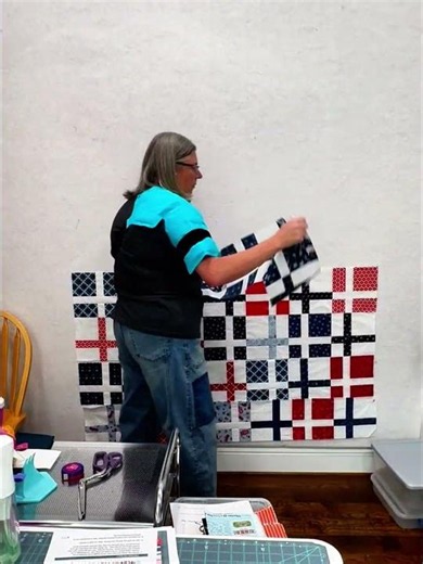 Red White and Blue Stripes Putting it Together