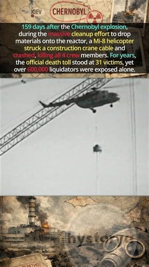 Chernobyl Helicopter Crash 🚁 #chernobyl1986 #historyshorts #ussr #radiation #history #historyfacts
