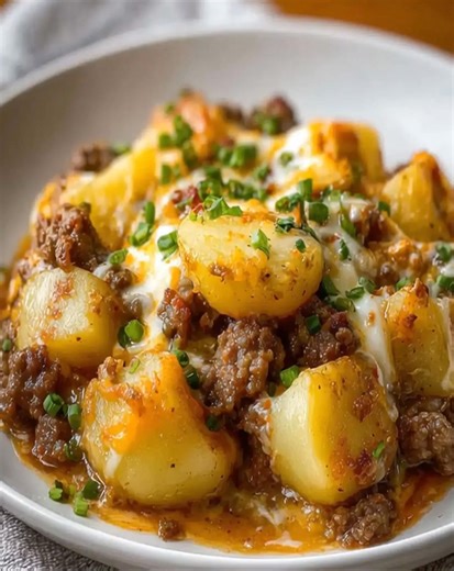 Easy Crockpot Hamburger Potato Casserole Ingredients 1 lb ground beef (lean or regular) 4–5 medium russet or Yukon gold potatoes, thinly sliced (about ⅛ inch) 1 medium onion, chopped 2 cups shredded cheddar cheese, divided (sharp or mild) ... Full Recipe in Coʍmеոτ 💬 | Optimal Recipes