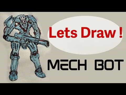 Let's Draw a Mech Bot! #sketch #drawing #mecha