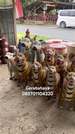 Celengan Gerabah Sapi Macan Gerabah Tanah Liat