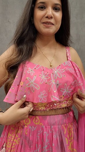 12K views · 33 reactions | POP UP PINK PRINTED STEP LEHENGA Search...