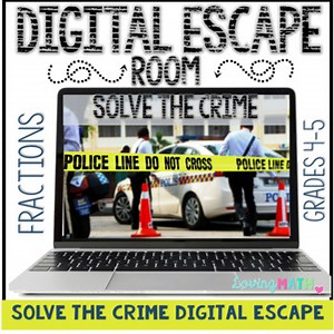 Fractions Digital Escape Room "Solve the Crime"