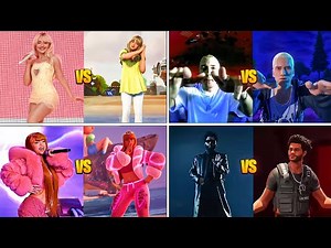 Celebrities Doing Their Fortnite Dances (Sabrina Carpenter, Eminem, Ice Spice, The Weeknd)