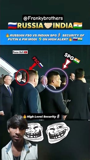 RUSSIAN FSO VS INDIAN SPG SECURITY OF PUTIN & PM MODI ON HIGH ALERT #shorts