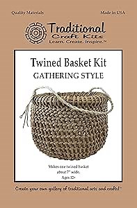 Traditional Craft Kits Twined Basket Weaving Kit (Gathering Style) - Weave Kit for Kids and Adults Complete with Basket Weaving Supplies and Instructional Booklets