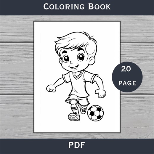 Football Coloring Book PDF | Soccer Pages Printable Preschool Sports Activity Instant Download - Etsy Australia