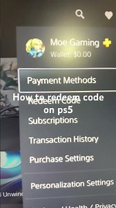 How to redeem code on ps5