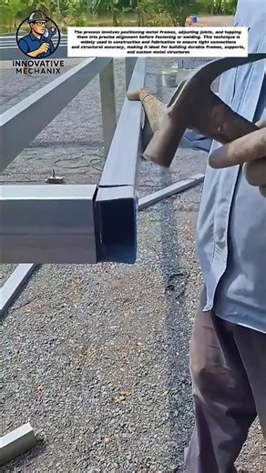 Metal Frame Assembly with Hammer | Fast Steel Tube Alignment Technique
