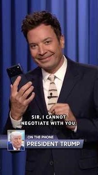 “Trump” interrupts Jimmy’s monologue to talk “telephonically.” #FallonTonight