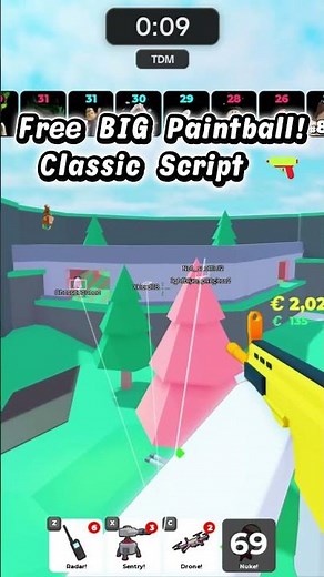 🎨 FREE BIG Paintball Classic Script! Silent Aim + Aimbot #roblox #robloxscript