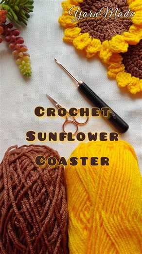 Crochet Sunflower for Absolute Beginners! #crochet #crochetpattern #crocheting #crochetforbeginners