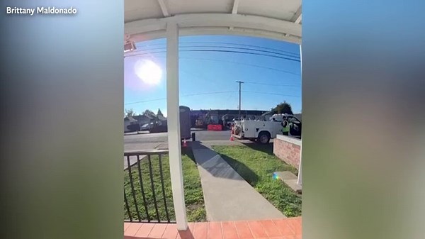 Doorbell video captures moment house blown to pieces in gas explosion
