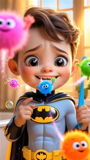 Brush Like a Superhero! 🦇🦷 | Kids Tooth Brushing Song