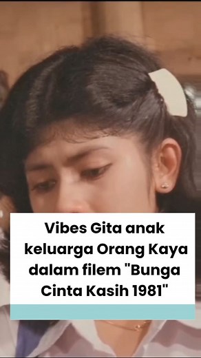 transformasi90 on Instagram: "Ada yg tau siapakah Gita❓️ Bunga Cinta Kasih adalah film Indonesia yang dirilis pada tahun 1981 dengan disutradarai oleh Danu Umbara. Gita (...) anak keluarga terpandang dan Trisna (Rano Karno) anak seorang janda (Ellya Rosa) yang harus kos di kota untuk sekolah, Mereka terpilih sebagai ketua dan wakil ketua kelas. Gita diam-diam jatuh cinta pada Trisna.Suatu hari datang guru bahasa Inggris baru, Maria (Debby Cynthia Dewi). Maria menganak-emaskan Trisna, karena sang