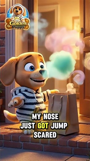 DoorDash Smell Detector 😂🐶 | Golden Puppy Caught the Delivery! #shorts