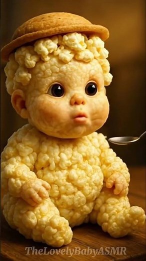 The baby eating popcorn 🍿 asmr #asmrshorts #popcorn #eating #tasty #usashorts