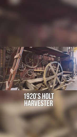 Have you ever seen a 100 year old combine running? Full video is on our Facebook page and YouTube channel! #caterpillar #holtharvester #antiquetractor #enginerepair #combineharvester #farming | Earthmoving Legacy Center