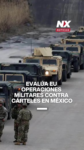Evalúa EU operaciones militares contra cárteles en México El Gobierno de Estados Unidos analiza lanzar ataques militares contra líderes e instalaciones de cárteles de la droga en México, informó la cadena NBC News. El plan contempla el envío de tropas y agentes de inteligencia estadounidenses, cuyo entrenamiento ya habría comenzado. Aunque la misión aún no tiene fecha de inicio, ya que la Casa Blanca y mandos militares discuten el alcance y autorización. Se usarían drones para destruir laborator