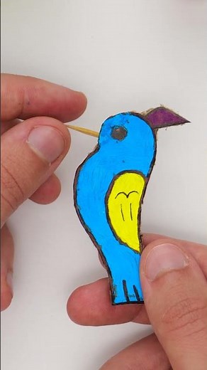 Fun Craft for Kids! 🔧🎨 DIY Woodpecker! #craft #diy