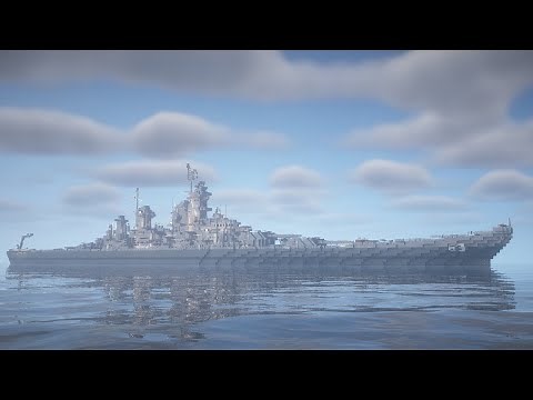 Minecraft: How to build a Iowa Class Battleship in Minecraft (USS Missouri) Minecraft Ship Tutorial