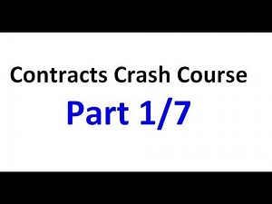 Contracts - Exam Crash Course Part 1/7