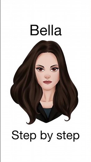 Bella Swan from Twilight drawing in Procreate step by step short
