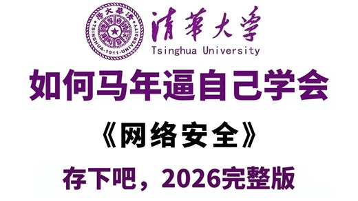 【2026版网络安全教程】全B站最用心的网络安全零基础教程！整整272集，从入门到精通，全程干货，新手友好，这绝对是B站最好的网络安全教程！！！