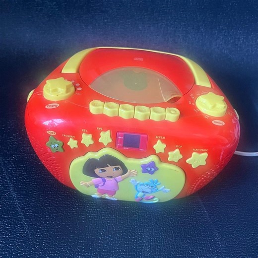 Nickelodeon Dora the Explorer CD AM/FM Radio Boombox Red Yellow Works No Antenna - Etsy
