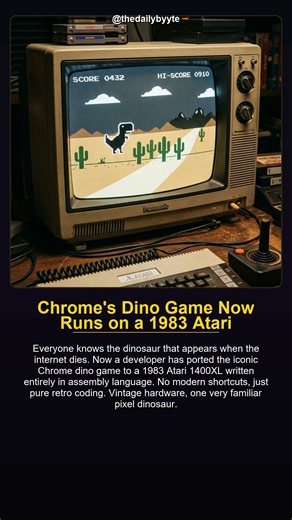 Chrome's Dino Game Now Runs on a 1983 Atari