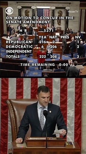 House passes funding package to reopen government #shorts