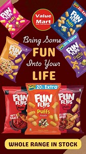 Fun Flips are BACK — bursting with bold Indian flavours in every puff! From Cheesy Pizza to Hot & Saucy, our full range is now in stock and waiting to make snack time a whole lot more fun. - *T&C Applies, No Trade sales* 🛒 227 Linwood Ave, Linwood, Christchurch 📞 03 389 9997 🌎 www.valuemart.co.nz - • value mart christchurch • indian snacks nz • fun flips in stock • best snacks in christchurch • desi cravings nz • linwood supermarket • party snacks nz • spicy puffs • baked crunchy snacks • puf