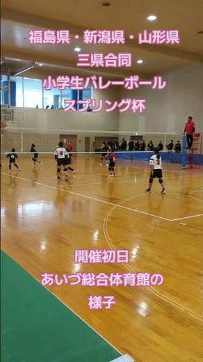 三県合同小学生バレーボール交流大会スプリング杯大会初日#会津#会津若松#ささうち#いくぞ#小学生#バレーボール