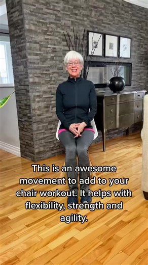 This is great to add to your chair workout as it stretches and strengthens the upper body#fitnessover50 #beginnerworkout #chairworkout #beginnerworkout #moveeveryday