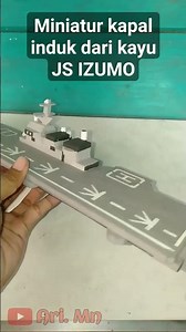 Miniatur kapal induk dari kayu - js izumo #battleship #diy #tutorial