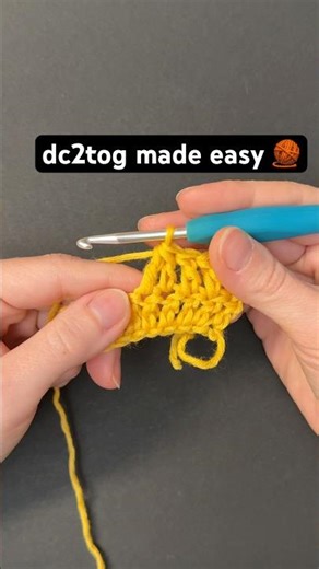 How to Double Crochet 2 Together (dc2tog) | Easy Crochet Decrease #crochet