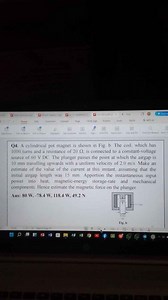 A cylindrical pot‐magnet has a coil of 1000 turns and a resista... | Filo