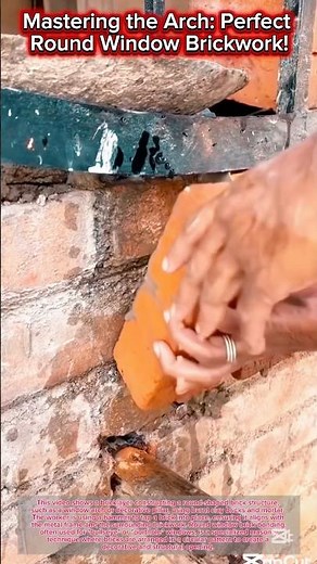 Mastering the Arch: Perfect Round Window Brickwork! #shorts
